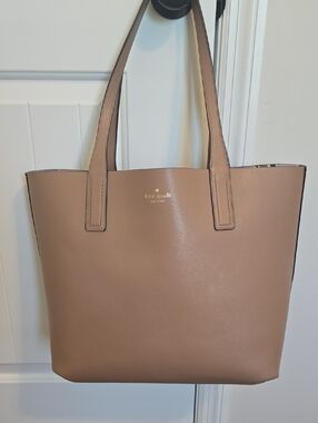 kate spade Taupe Pebbled Leather Tote